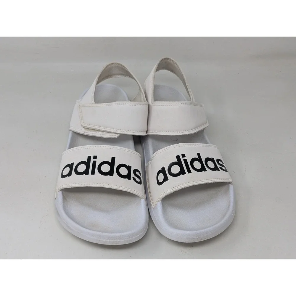 Adidas Adilette FW5360 Men's Size 8 White‎ Ankle Strap Sandals VTG